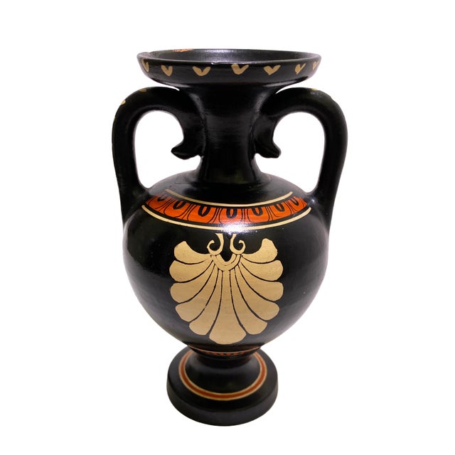 Mid 20th Century Greek Pottery Urn Depicting "The Assembly of the Gods to the Mountain Olympus" For Sale - Image 4 of 9