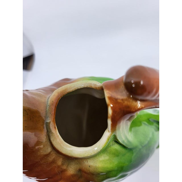 Ceramic Art Nouveau Style Duck Pitcher from Saint Clément, France, 1950s For Sale - Image 7 of 14