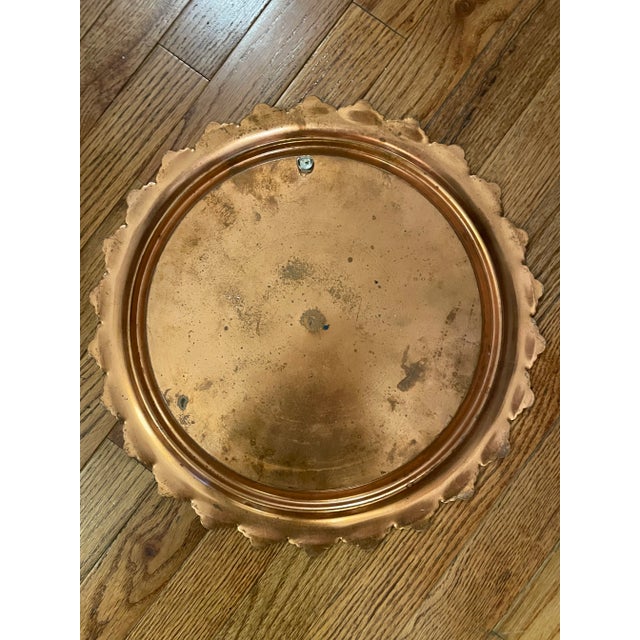 Turkish Vintage Turkish Painted Copper Tray For Sale - Image 3 of 5