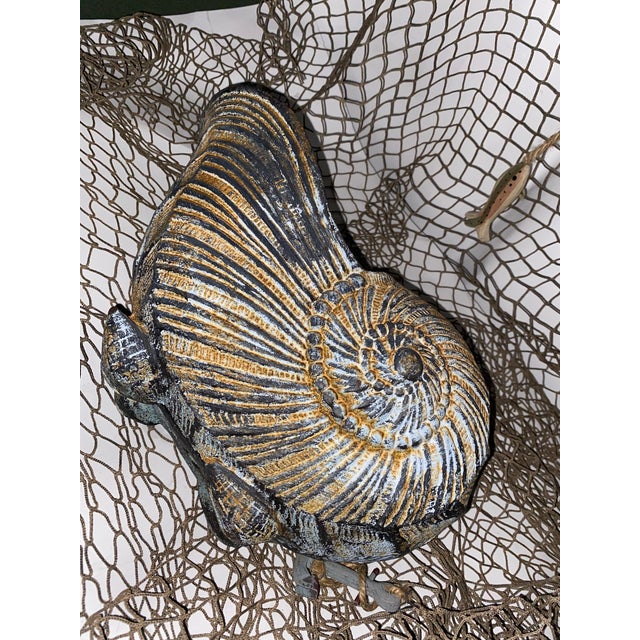Nautilus Shell Planter, Mid Century Modern. Cast Iron Nautilus Shell Planter. For Sale - Image 10 of 11