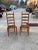 Brown 1920s Antique Ladderback Chairs- a Pair For Sale - Image 8 of 8
