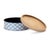 Kenneth Ludwig Chicago Metal Patterned Canister with Natural Wood Lid (Set of 2) For Sale - Image 4 of 5