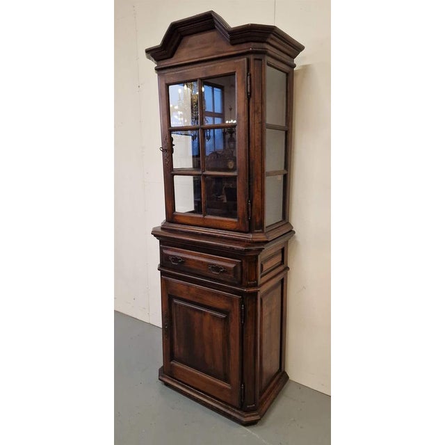 Oak Bookcase with Display For Sale - Image 6 of 8