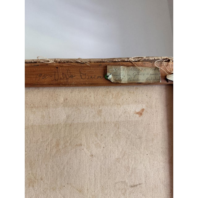 1950s Midcentury Vintage Portrait of a Young Boy- Oil on Canvas- 16 X 20” For Sale - Image 9 of 9