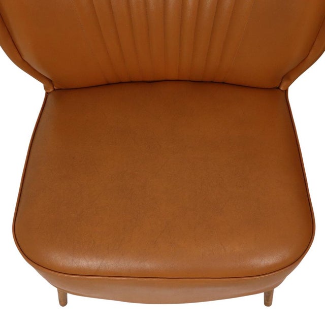 Vintage Expo 58 Cocktail Chairs in Cognac Faux Leather, 1960s, Set of 2 For Sale - Image 15 of 18