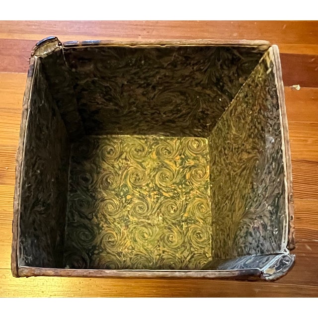 Antique 19th Century French Leather Bound Book Form Library Waste Paper Basket or Box for the Desk For Sale - Image 14 of 16