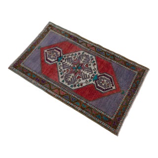 1970s Hand Made Mat Small Turkish Rug Kitchen Decor - 1′9″ × 3′ For Sale