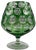 Mid-Century Modern Faceted Vase in Emerald Green attributed to a design by Karel Wünsch for Nový Bor, Bohemia, 1960s For Sale
