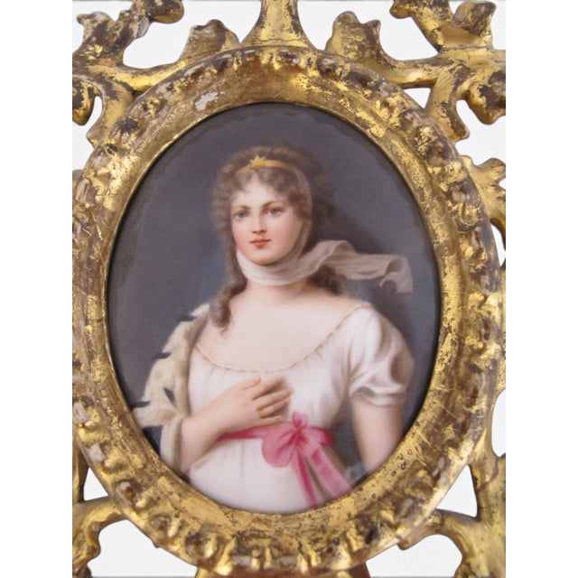 Queen Louise of Prussia Miniature Gustav Richter Antique Gilt Framed Painting For Sale - Image 12 of 12