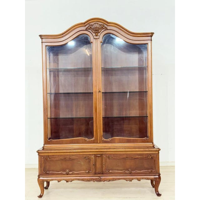 Wood Baroque Style Display Cabinet For Sale - Image 7 of 10