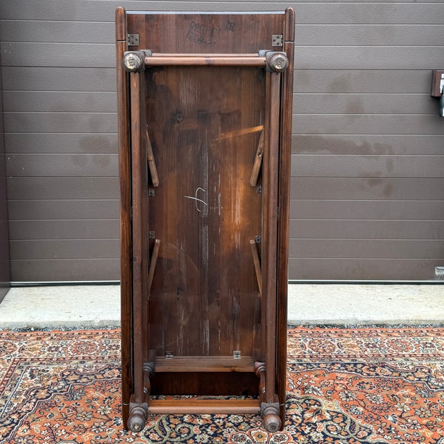 1980s Ethan Allen Old Tavern Antiqued Pine Rustic Traditional Drop Leaf Coffee Table (12-8021) For Sale - Image 10 of 14