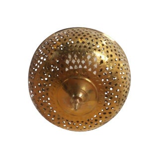 Moroccan Brass Ball Light For Sale