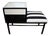 1950s French Raymond Loewy for Mengel Ebonized Telephone Stand For Sale