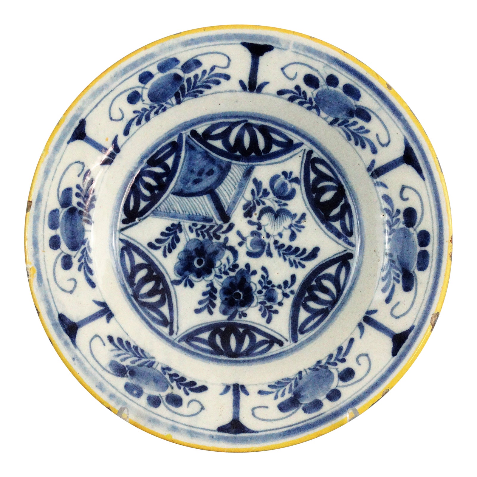 Antique Blue & White Dutch Delft Plate Chairish