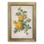 Rosa Sulfurea Yellow Rose Vintage Color Illustration Reproduction Print Behind Glass in Gold Frame For Sale