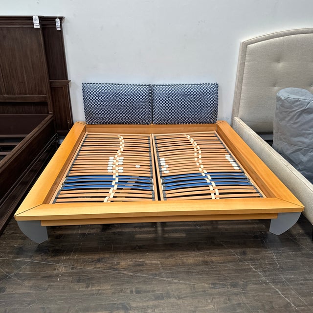 European King 1990's Ligne Roset Peter Maly Parallel Bed Frame For Sale - Image 9 of 12