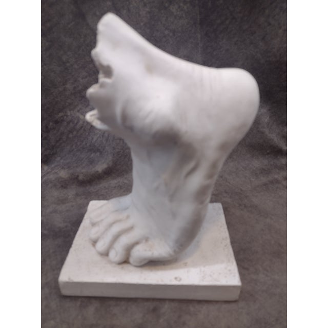 Art Deco Vitruvian Man Plaster Foot Sculpture For Sale - Image 3 of 6