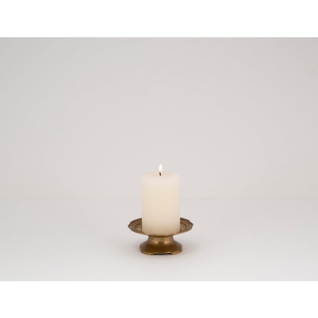 1960s Mid-Century Cast Brass Altar Candlestick, 1960s For Sale - Image 5 of 15