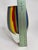 Glass Vintage MCM Badash Crystal 6 In. Rainbow Murano Style Art Glass Vase For Sale - Image 7 of 8