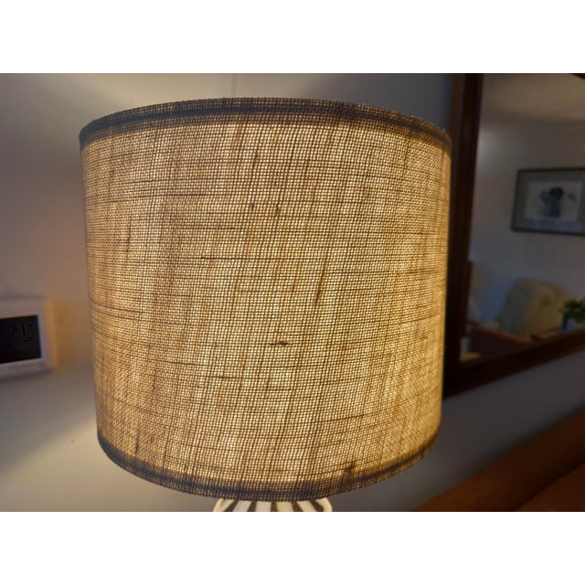 1960s Mid-Century Modern Chalkware Table Lamps by Fine Arts in Plaster - a Pair For Sale - Image 12 of 12