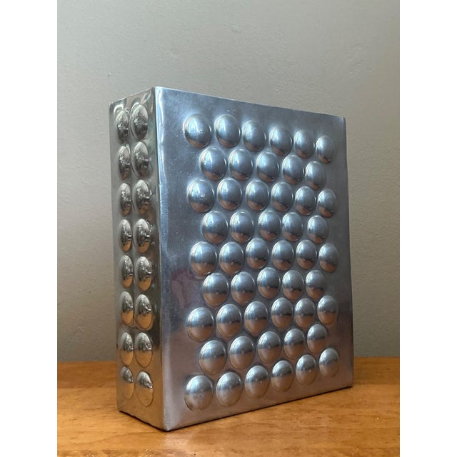 Vintage Modernist Aluminum Vase For Sale - Image 12 of 18