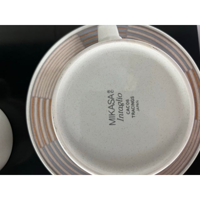 Vintage Mikasa Intaglio Tracings Stoneware Dinnerware For Sale - Image 9 of 10