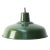 Vintage French Industrial Green Enamel Pendant Light For Sale - Image 5 of 5