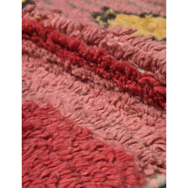 Textile Handmade Abstract Berber Wool Rug - 8.9 X 6.6 Ft For Sale - Image 7 of 7