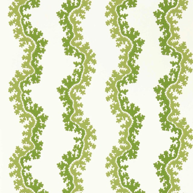 Sanderson Oxbow Wallpaper in Sap Green - a Sample For Sale