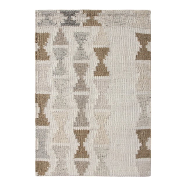 Muted Scandinavian Kilim Rug by Celerie Kemble for Chairish, 7'x9' For Sale