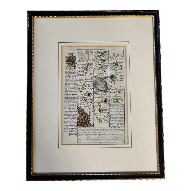 18th Century John Owen Copper Plate Engraved Map of Tunbridge For Sale