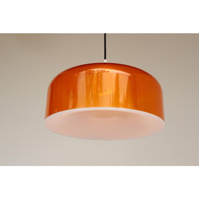 Space Age Orange Pendant Lamp, 1960s For Sale - Image 4 of 11
