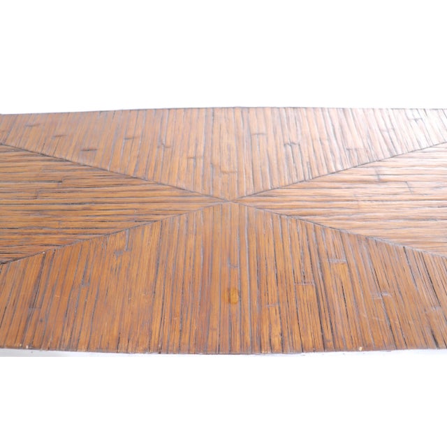 Wrought Iron and Bamboo Console Table For Sale In New York - Image 6 of 13