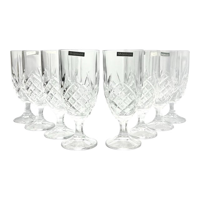 Godinger “Dublin” Crystal Iced Tea Glasses - Set of 8 For Sale