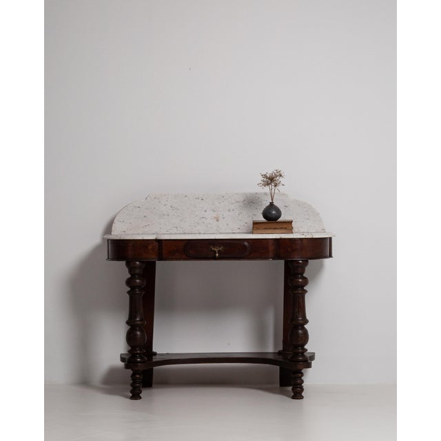 19th Century Victorian Console Table With Marble Top For Sale - Image 12 of 17