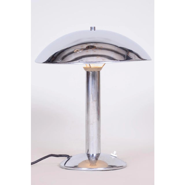 Bauhaus Czech Chrome Bauhaus Table Lamp, 1930s For Sale - Image 3 of 8