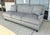 Arhaus Arhaus Upholstered Gray-Blue Three-Seat Sofa With Rolled Arms For Sale - Image 4 of 16