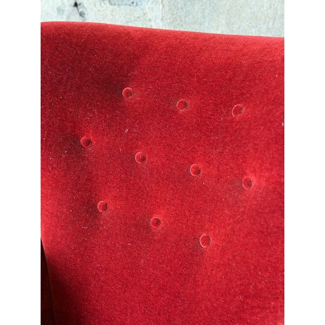 Danish Cabinetmaker Wingback Chair in Mohair For Sale - Image 9 of 10