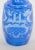 Boho Chic Antique Bohemian Blue Engraved Glass Bottle Covered Decanter For Sale - Image 3 of 13