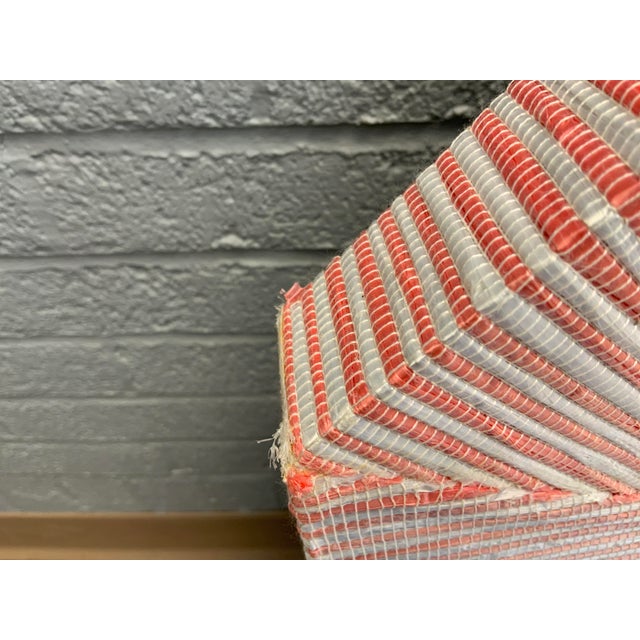 Pink 20th Century Faux Grasscloth Octagonal Mirror For Sale - Image 8 of 8