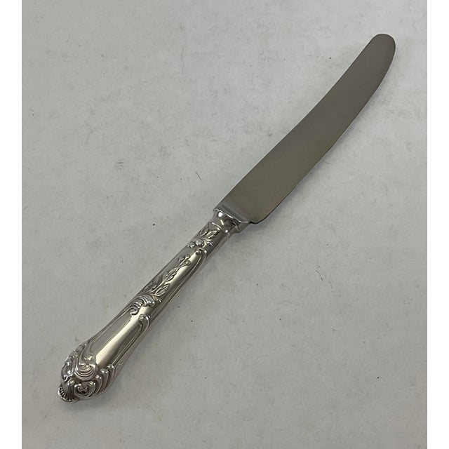 Frank Cobb & Co 1980s Silver Dessert Knife, La Regence For Sale - Image 4 of 10