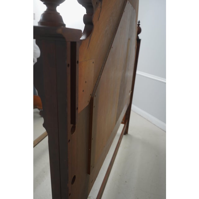 Henredon King-Size Burl Walnut Victorian Carlyle Bed For Sale - Image 13 of 16