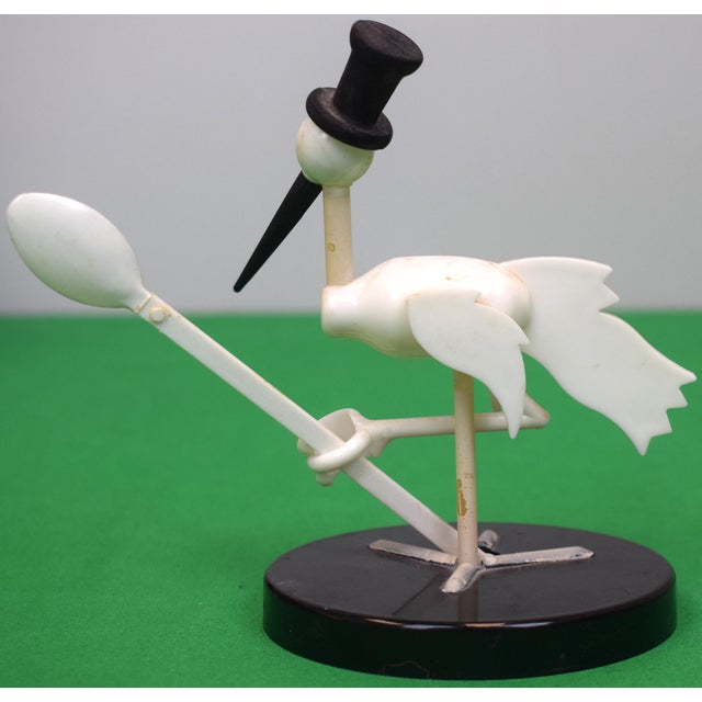 The Stork Club Tabletop Plastic Figurine Bud Vase W/ Cocktail Spoon For Sale In New York - Image 6 of 7