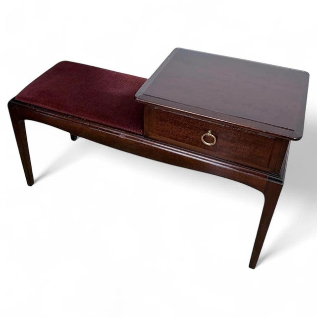 Mid-Century Mahogany Telephone Bench from Stag, 1960s For Sale - Image 4 of 10