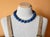 Metal Lapis Lazuli Necklace With Vintage Crystal Clasp, 18" For Sale - Image 7 of 8