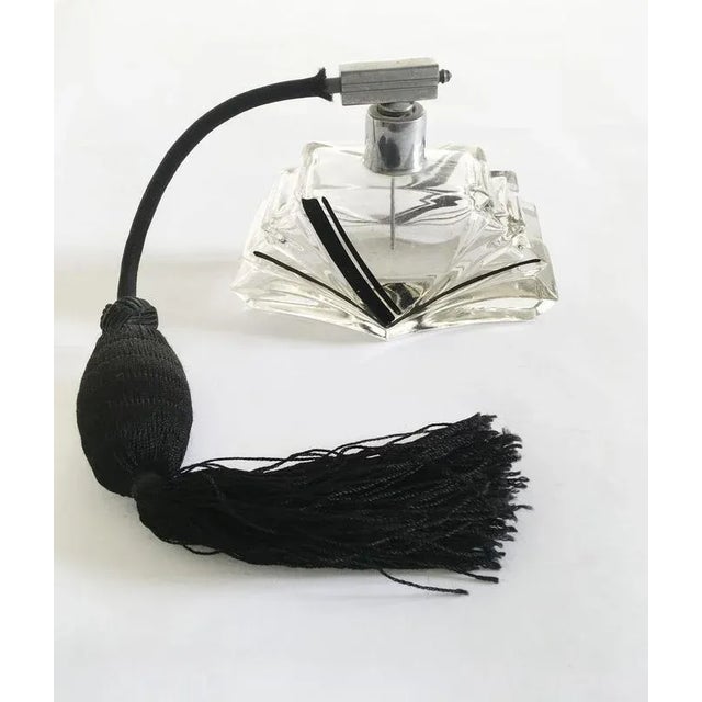 Glass Perfume Sprayer with Black Silk Air Pump, 1930 For Sale - Image 12 of 16