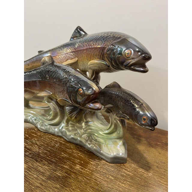 1960s Large Sculptural Faience Fish by Hubert Bequet for Quaregnon, Belgium, 1960s For Sale - Image 5 of 12