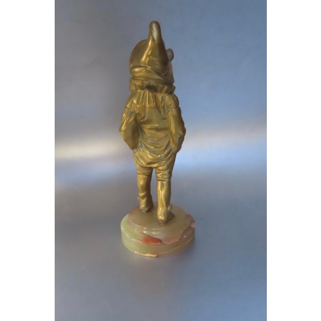 French Bronze Pierrot Boy Signed Sculpture by George Omerth For Sale - Image 15 of 18