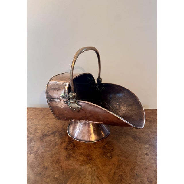 Antique Victorian Copper Coal Scuttle, 1880 For Sale - Image 6 of 6