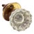 Vintage Clear Fluted Glass Closet Door Knob Set For Sale
